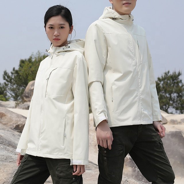 Custom zipper sports simple style couples with the same outdoor windbreaker classic Hiking jackets for men and women's tops
