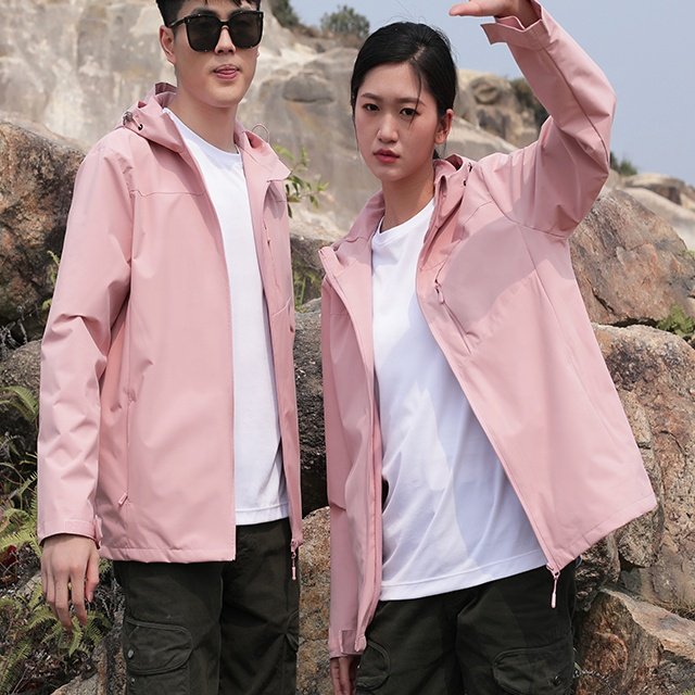 Custom zipper sports simple style couples with the same outdoor windbreaker classic Hiking jackets for men and women's tops