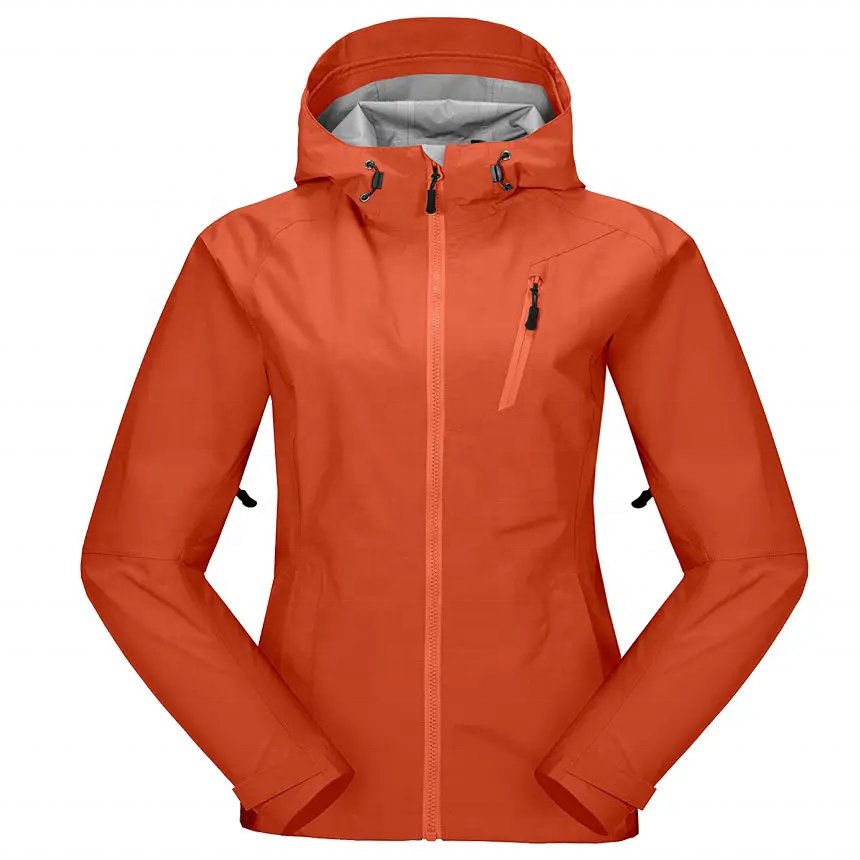 Custom Womens Waterproof Rain Jacket Lightweight Outdoor Windbreaker Breathable Hiking Jacket Windproof Rain Coat