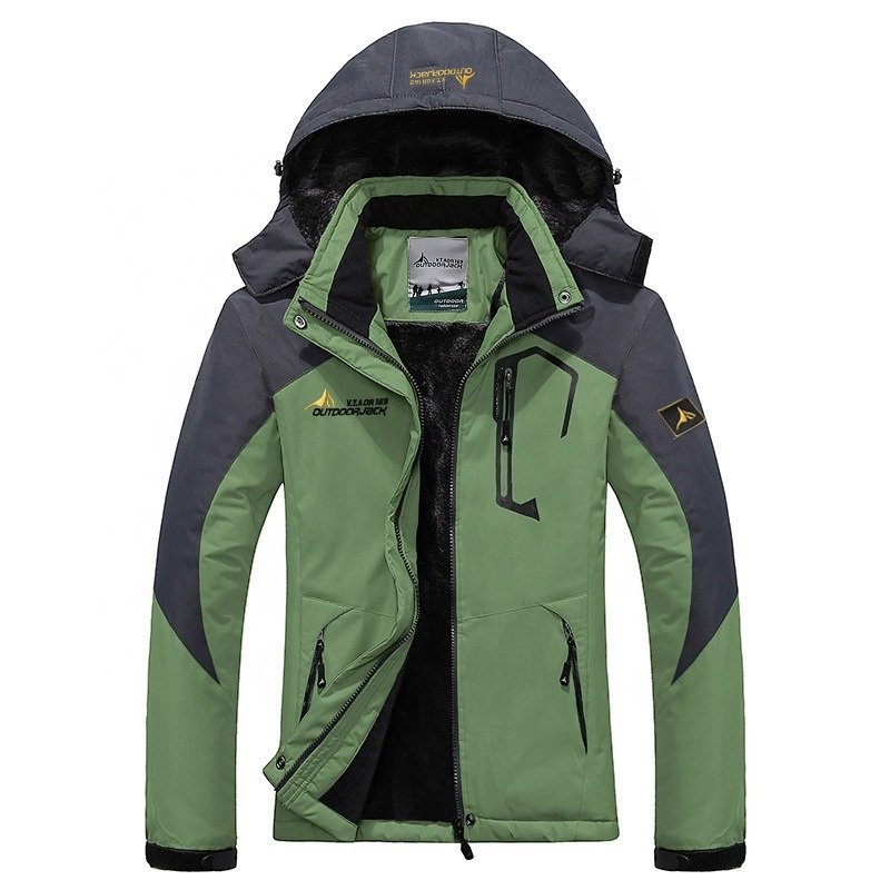 Outdoor Plush Thickened Windproof Skiing Hiking Jacket Clothes For Autumn & Winter Large Size Oversized Cotton Padded Jacket For