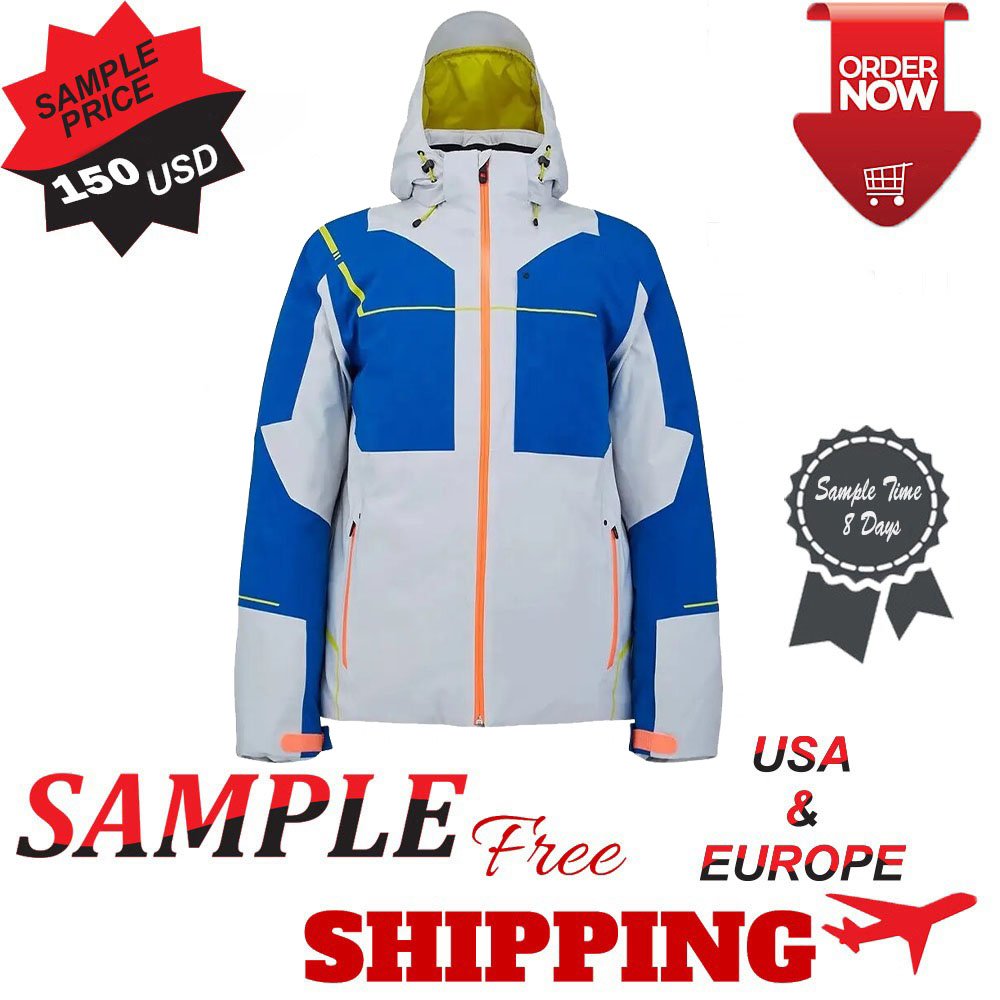 High Street Style Breathable and Waterproof Men's Woolen Ski Jacket Customizable for Winter Snowboarding Outdoor Sports
