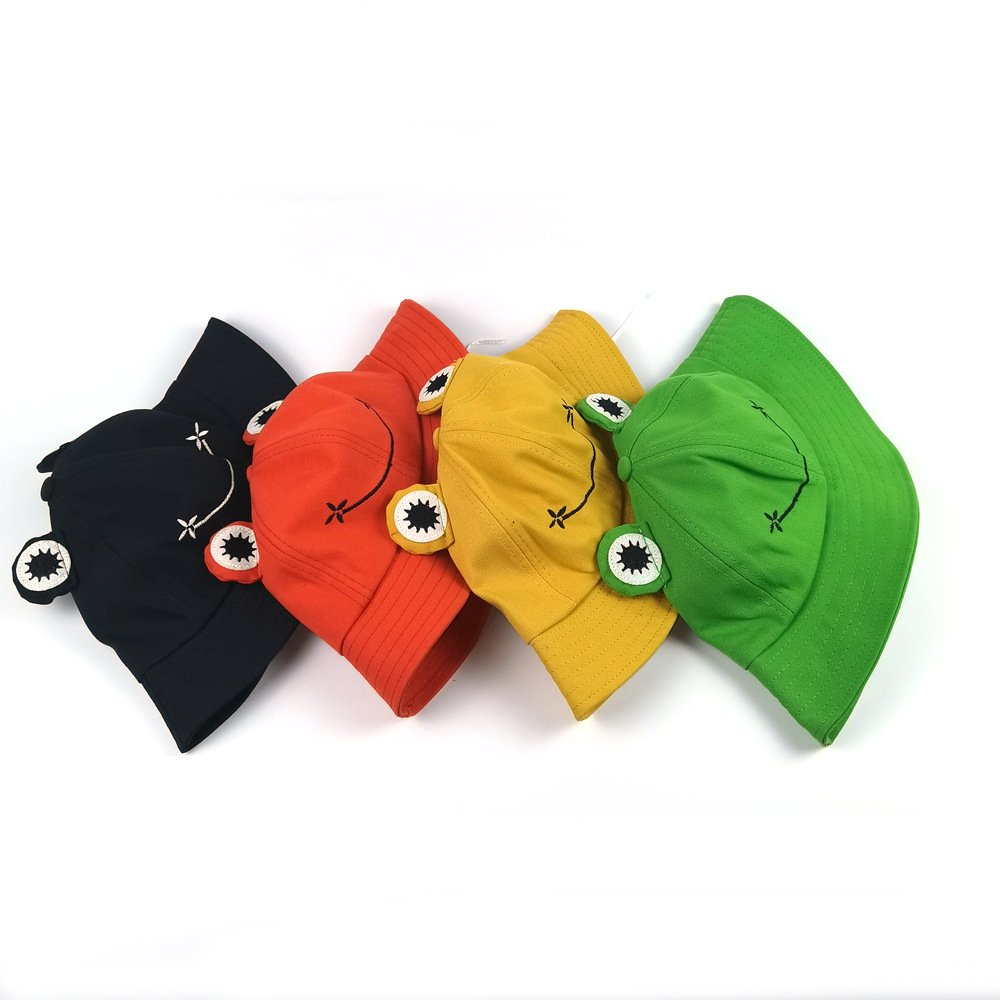 Fitspi Children Parents Frog Bucket Hat Women Summer Autumn Plain Female Panama Outdoor Hiking Beach Fishing Sunscreen Bob Caps