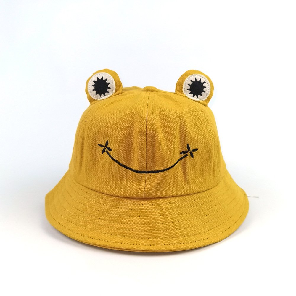 Fitspi Children Parents Frog Bucket Hat Women Summer Autumn Plain Female Panama Outdoor Hiking Beach Fishing Sunscreen Bob Caps