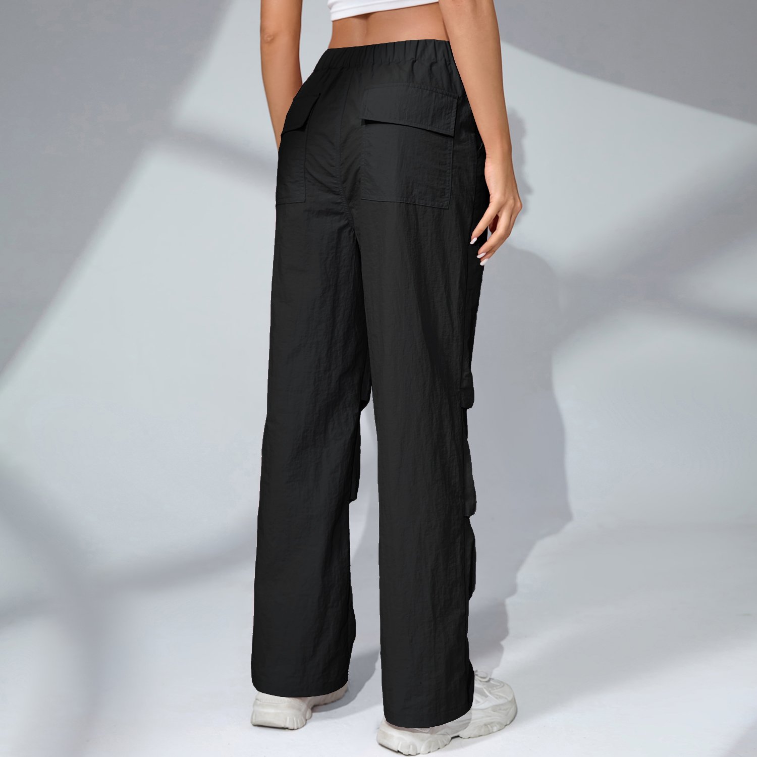 Wholesale Inventory Casual ladies Long Carpenter Parachute Cargo Flared Outdoor Pants With OEM wholesale