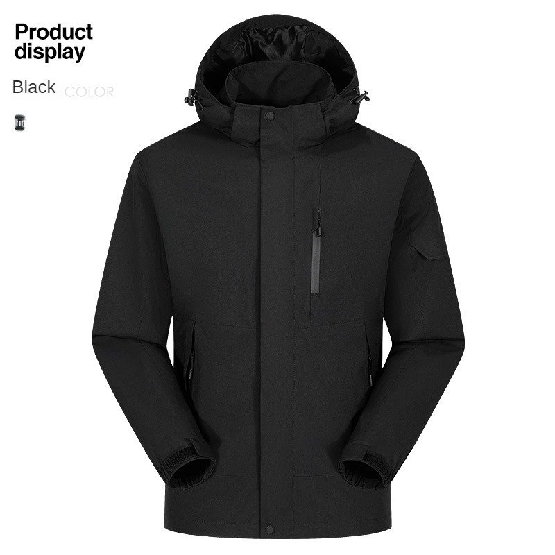 2024 New Spring Autumn Outdoor Storm Jacket Waterproof Windproof Mountaineering Clothing Solid Color Single Thin Coat Couples