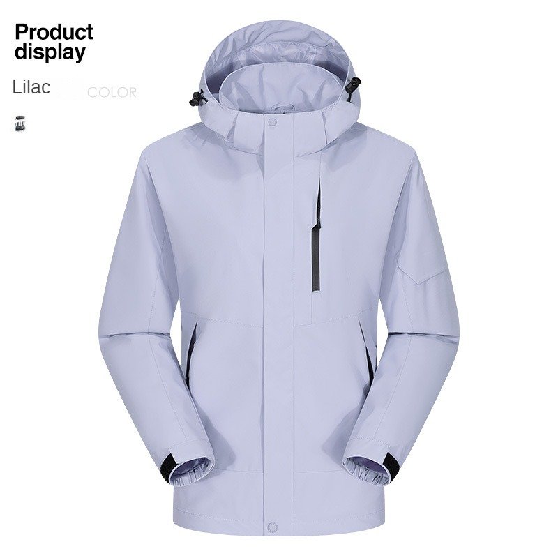 2024 New Spring Autumn Outdoor Storm Jacket Waterproof Windproof Mountaineering Clothing Solid Color Single Thin Coat Couples