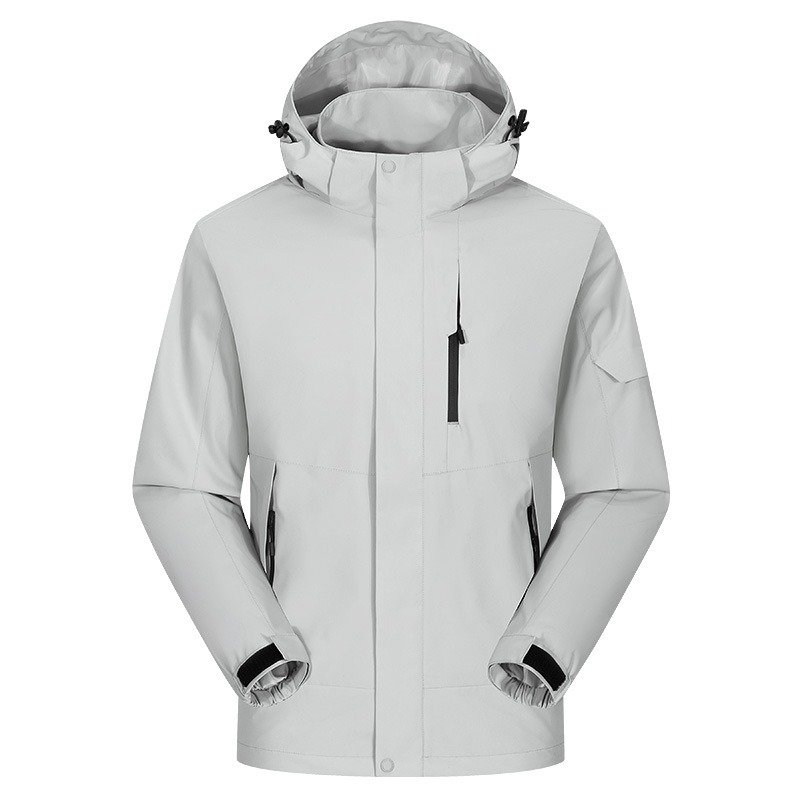 2024 New Spring Autumn Outdoor Storm Jacket Waterproof Windproof Mountaineering Clothing Solid Color Single Thin Coat Couples