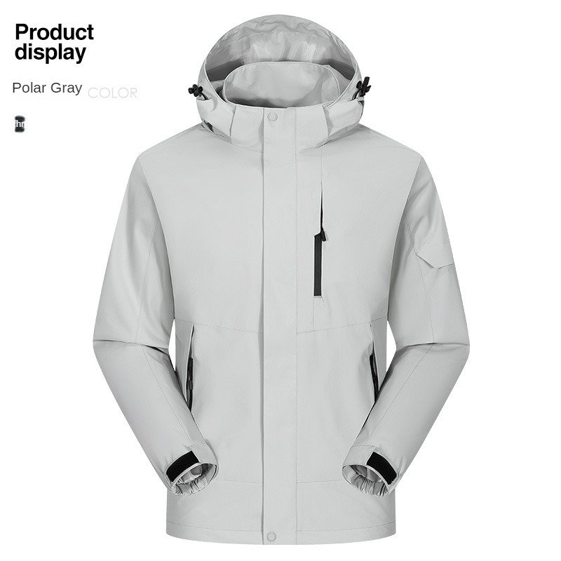 2024 New Spring Autumn Outdoor Storm Jacket Waterproof Windproof Mountaineering Clothing Solid Color Single Thin Coat Couples