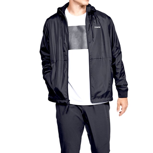 Custom Men's Jacket Black Color Rain Jacket Water-repellent Wind Breaker Jacket For Male