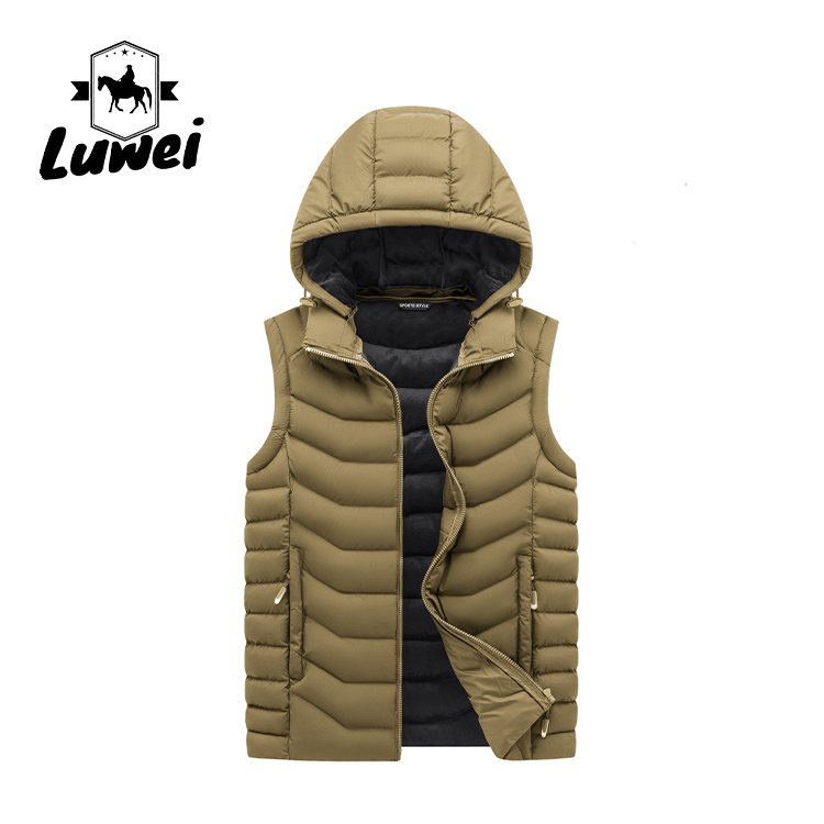 Sleeveless Quilted Utility Custom Logo Sublimation Bomber Fishing Gilet Zipped Plus Size Outdoor Waistcoat Vest with Pocket