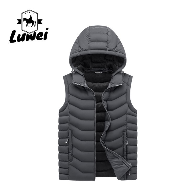 Sleeveless Quilted Utility Custom Logo Sublimation Bomber Fishing Gilet Zipped Plus Size Outdoor Waistcoat Vest with Pocket
