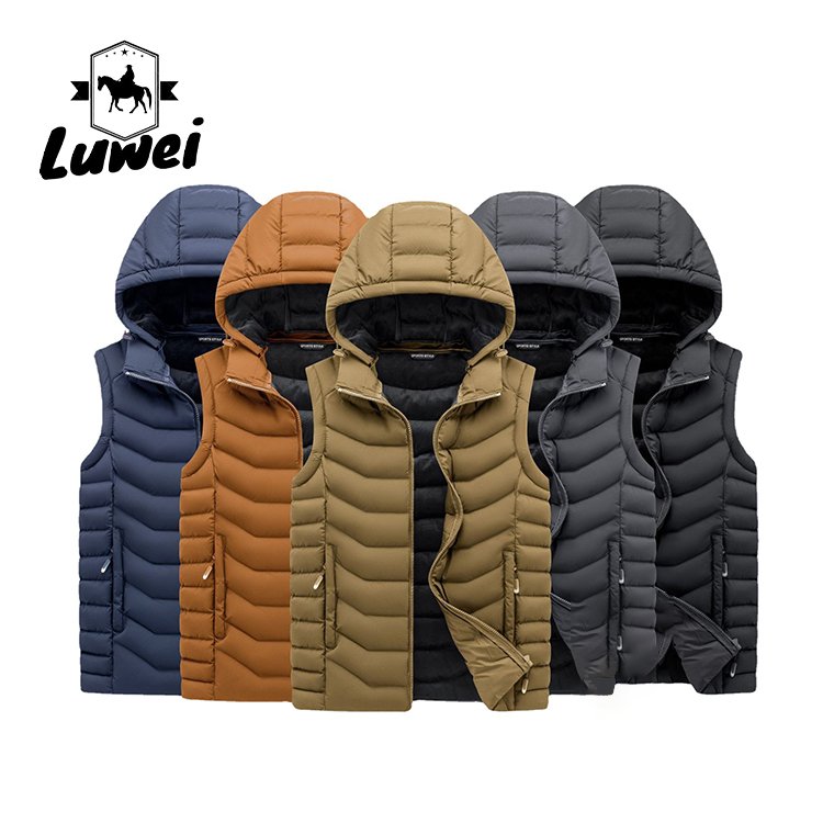 Sleeveless Quilted Utility Custom Logo Sublimation Bomber Fishing Gilet Zipped Plus Size Outdoor Waistcoat Vest with Pocket