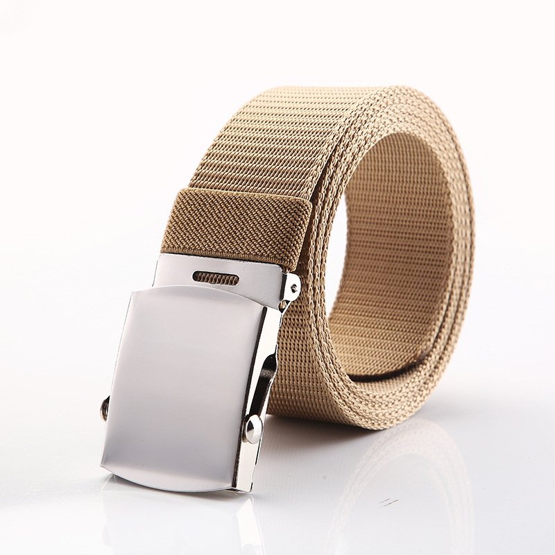 Men's Sport Belts Adjustable Fans Outdoor Tactical Belt Combat Silver color Metal Buckle Hunting Hiking Waist Fabric Belt