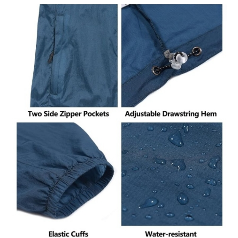 Outdoor Over Size Windbreaker Jacket For Men Fashionable Simple Style Waterproof Winter Hiking Lightweight Windproof Jacket