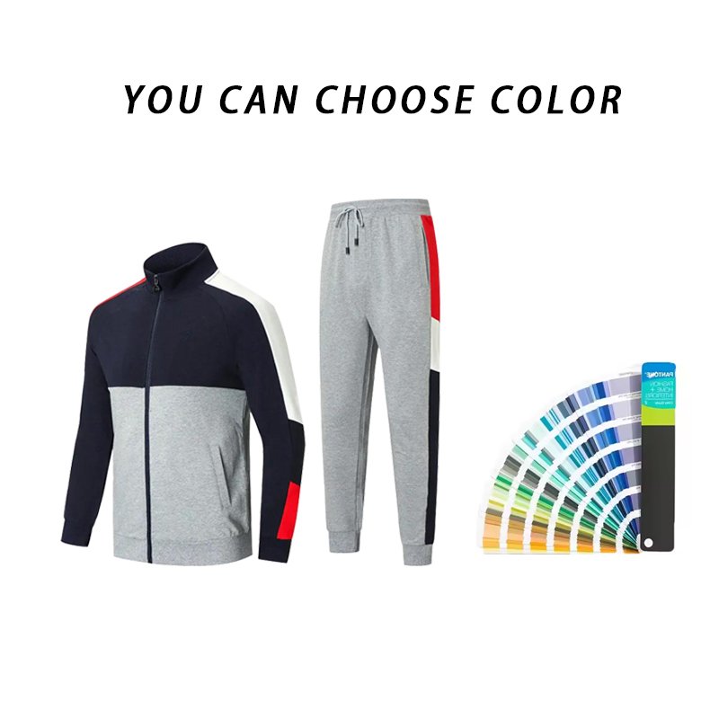 High quality full zip men training&jogging wear custom logo track suit for men sets gym tracksuit for men