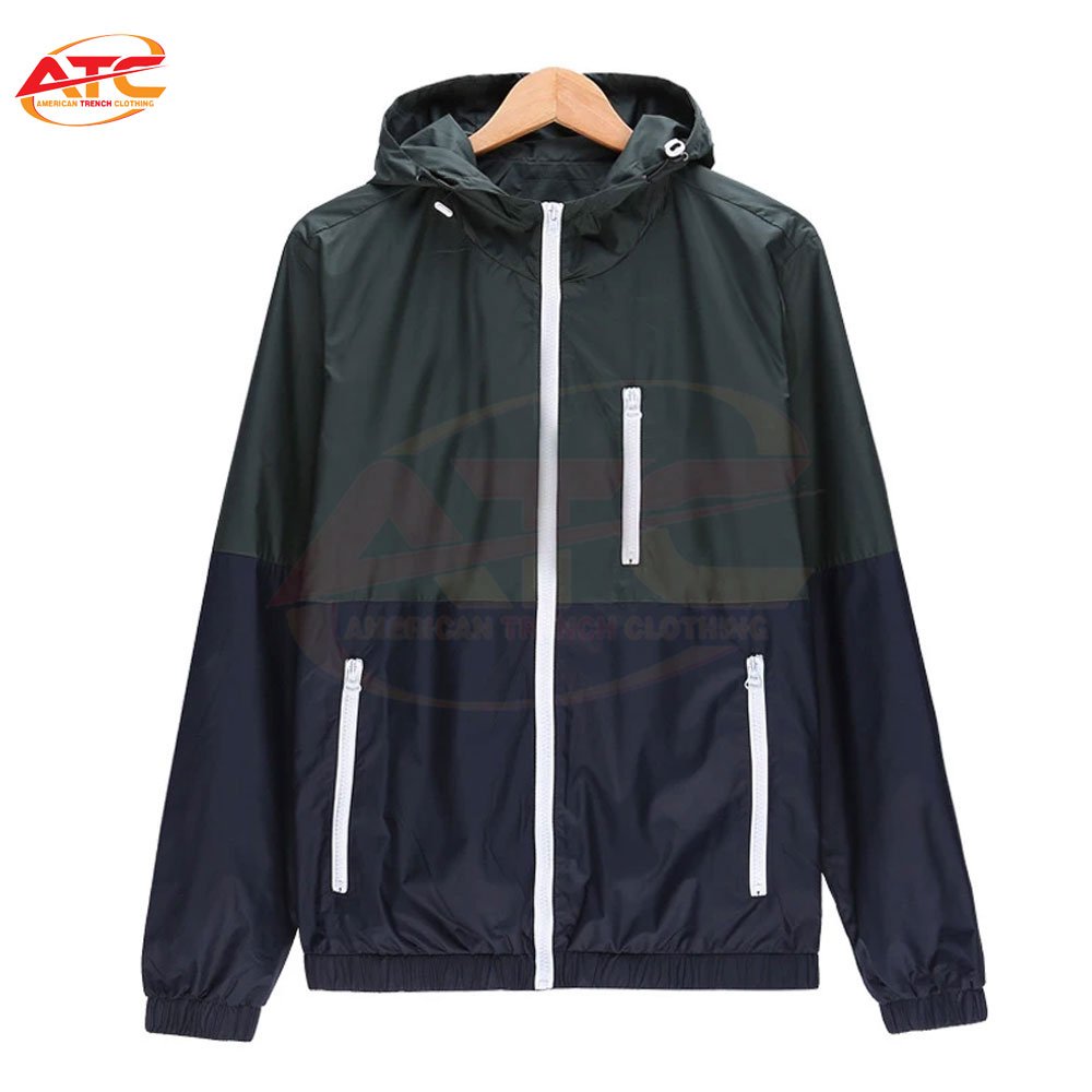 New Men Outdoor Hiking Jackets Waterproof Hooded Windbreaker Water Repellent Zipper Breathable Windbreaker Jacket