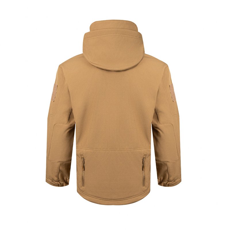 Men's Outdoor Tactical Jacket Water Resistant Softshell Jacket with Fleece Lining Hiking Winter Jacket Windbreaker