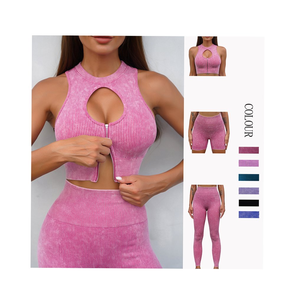 Custom Plus Size Pant Running Suit Wear High Waisted Workout Leggings Women Fitness Clothing Two Pieces 2 Two Pieces Yoga Set