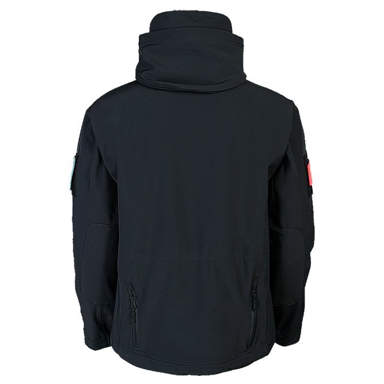 Anti-cold outdoor sharkskin soft shell jacket breathable waterproof tactical jacket hiking clothes for men