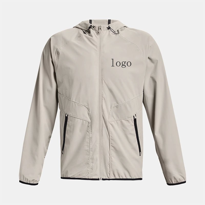 Wholesale Breathable Streetwear Zipper Blank Custom Plain Polyester Waterproof Street Style Outdoor Hiking Oversized Jacket