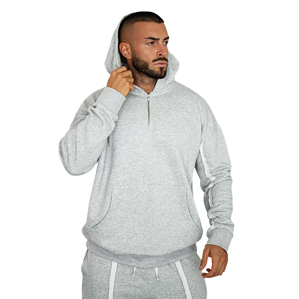 Gingtto Casual Track Suit Wholesale Outdoor Custom Logo Streetwear Tracksuit Men Hoodie Set