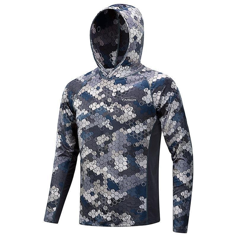 Fishing Wear Hoodies Upf 50 Summer Outdoor Hiking Uv Sun Protection T Shirt Long Sleeve Spf Tshirt Blank Sublimation Camouflage