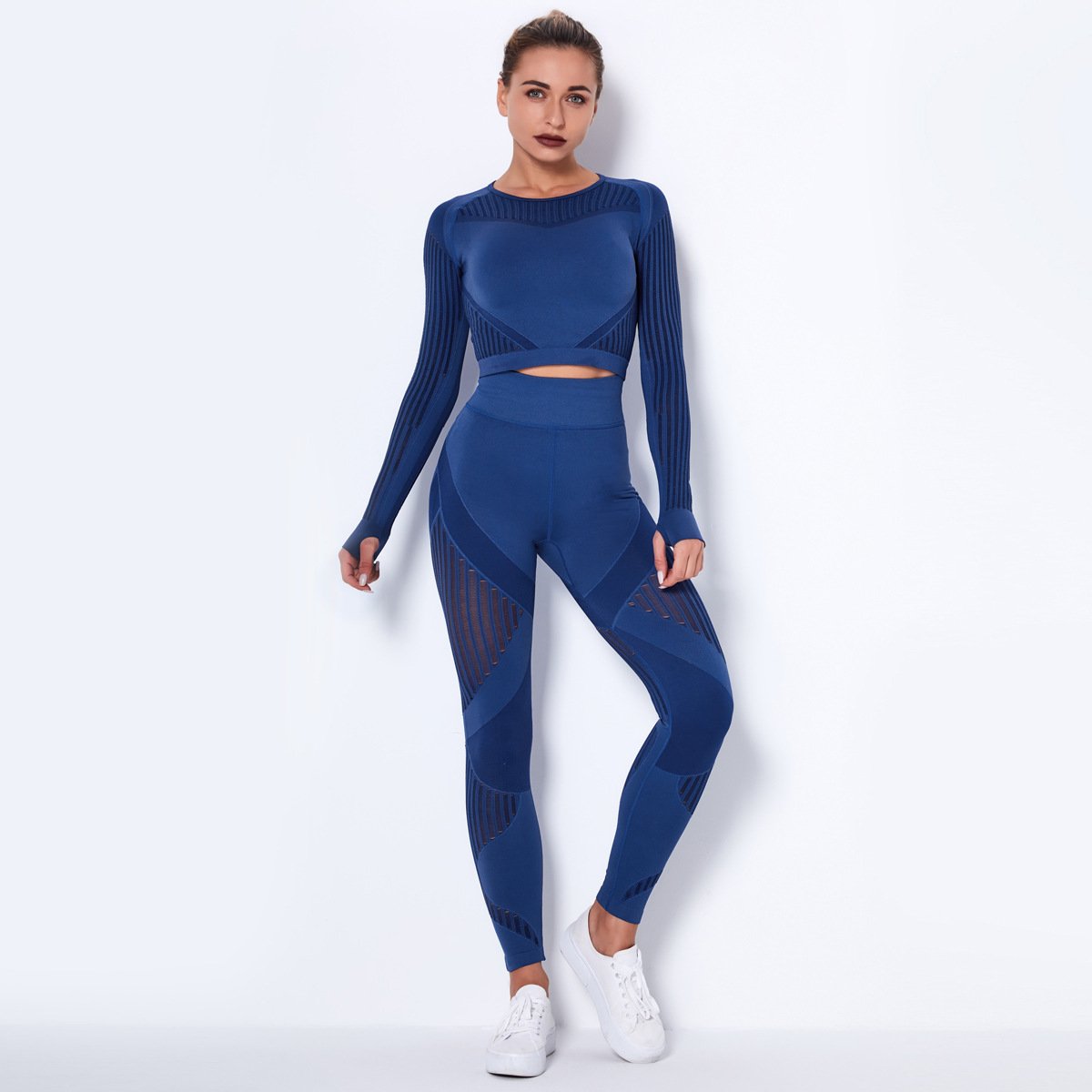 2023 New 2 Piece Active Wear Designer Leggings Work Out Sports Attire Gym Clothes Women Zip Up Jacket And Leggings Set