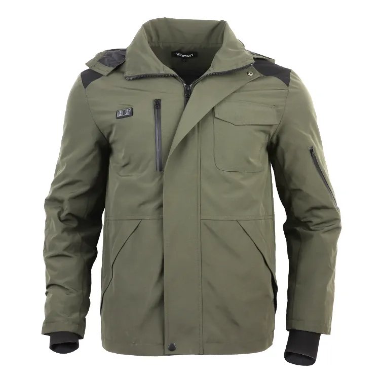 2024 Custom Outdoor Waterproof Motorcycles Hiking Ski Softshell Hood Clothing Men's Heated Jackets