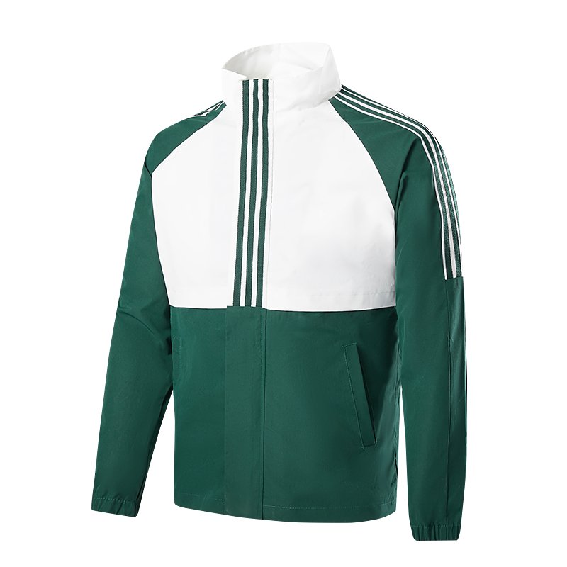 Men's Long Sleeve Loose Casual Bomber Jacket Outdoor Sports Spring Plus Size Top Three Bar Stand ODM Raw Processing Autumn