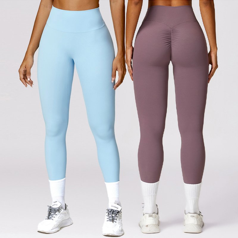 Custom Quick Dry Skin Friendly Tight Yoga Leggings Lift Buttocks High Waisted Fitness Pants New Style Outside Running Sportswear