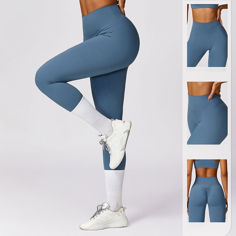 Custom Quick Dry Skin Friendly Tight Yoga Leggings Lift Buttocks High Waisted Fitness Pants New Style Outside Running Sportswear