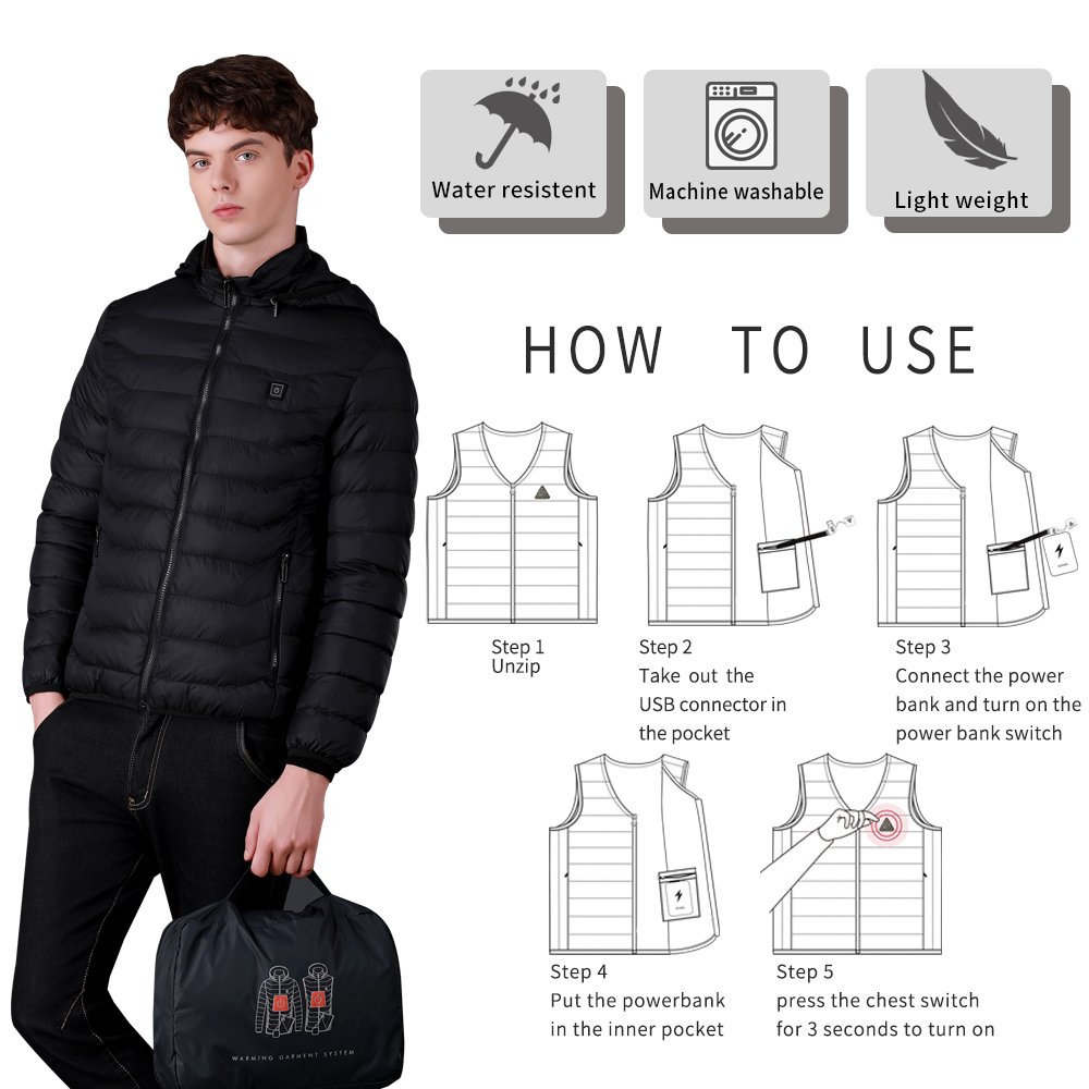 Quality Premium Body Warmer Jacket Homme Man long Sleeve Coat for Hiking Fishing