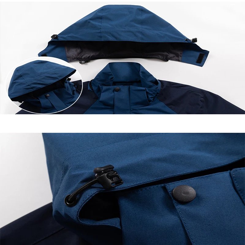 2025 New Hiking Jackets Outdoor Waterproof Windproof Warm Hooded Outerwear Mountaineering Clothes Camping Hiking Outdoor Jackets