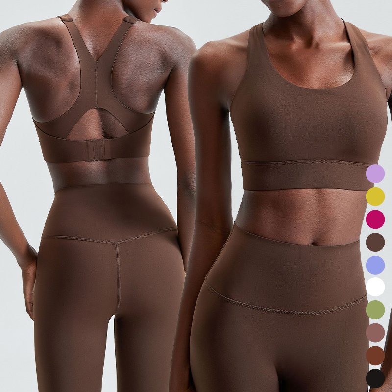 Custom Logo Women's Sports Bra High Support One Piece Yoga Bra High Stretch Breathable Gym Running Fitness Bra