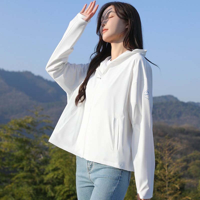 Sunscreen Clothing Women's New UV Protection Yarn UPF50+ Breathable Sports Jacket Women Summer Sun-Protection Fishing Clothes