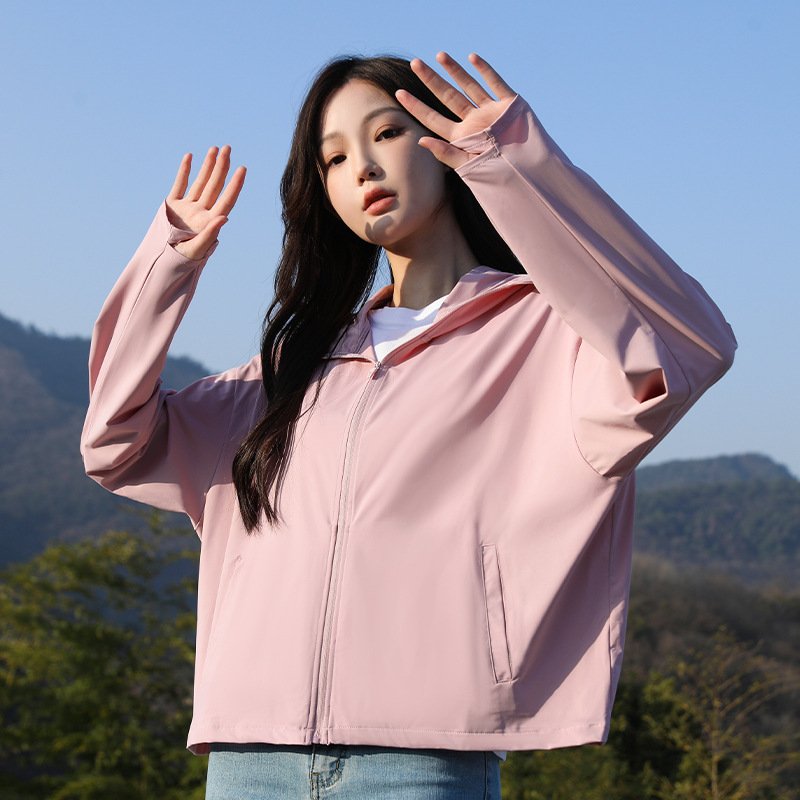 Sunscreen Clothing Women's New UV Protection Yarn UPF50+ Breathable Sports Jacket Women Summer Sun-Protection Fishing Clothes