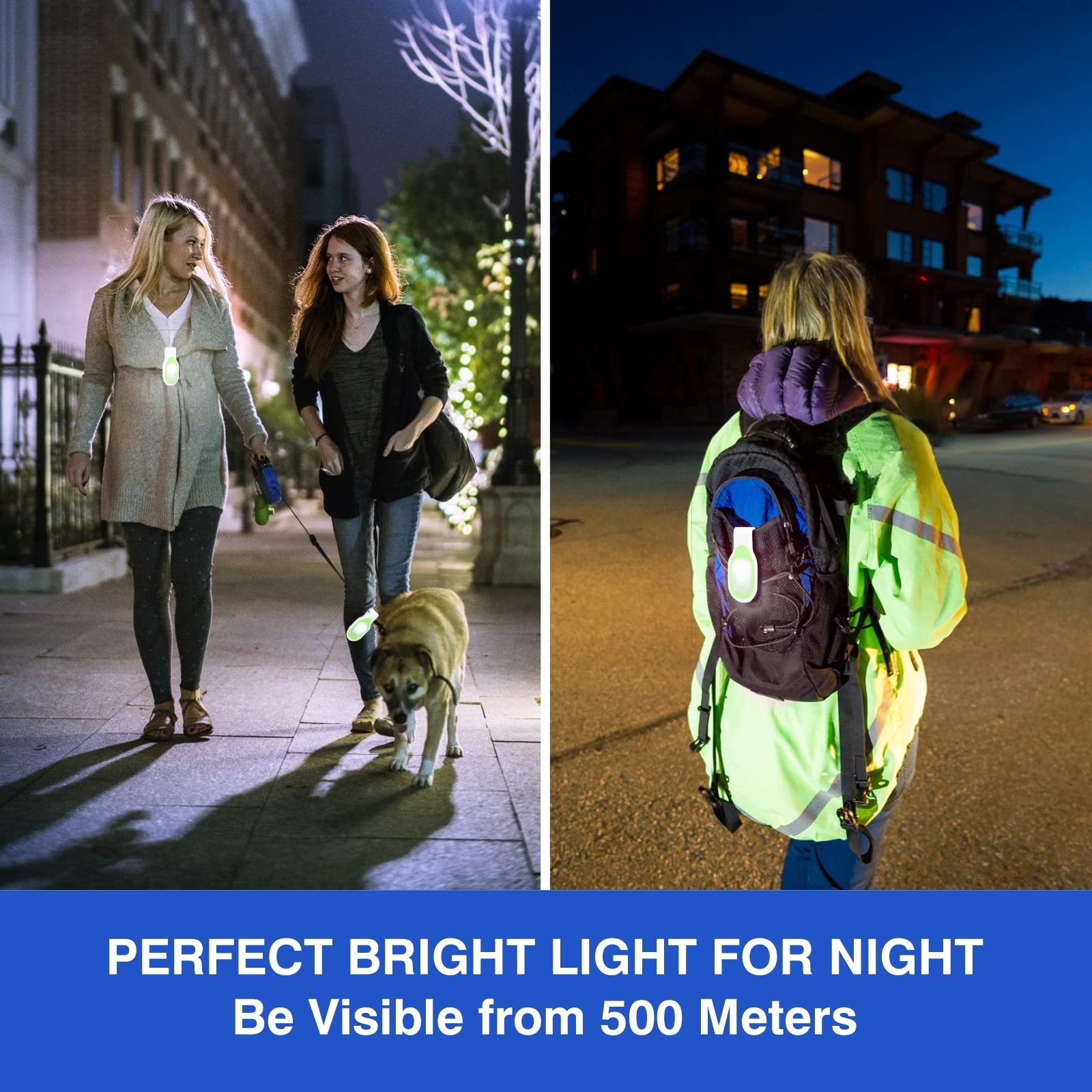 LINLI Clip On Flashlight Night Safely Nursing Night Light Hands Free Strong Magnetic To Grip Clothing For Walking Running Read