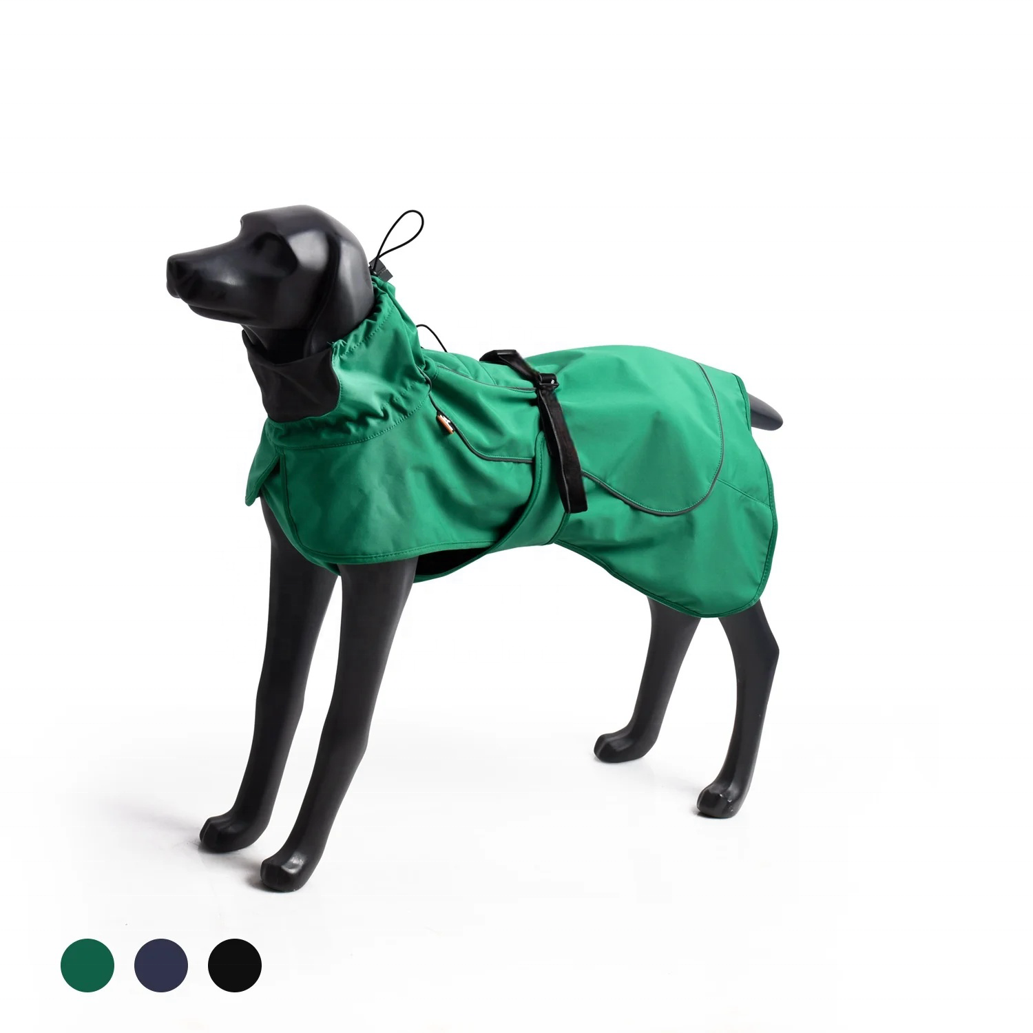 Custom spring outdoor dog hiking jacket waterproof windproof pet rain coat breathable lightweight camping dog clothes