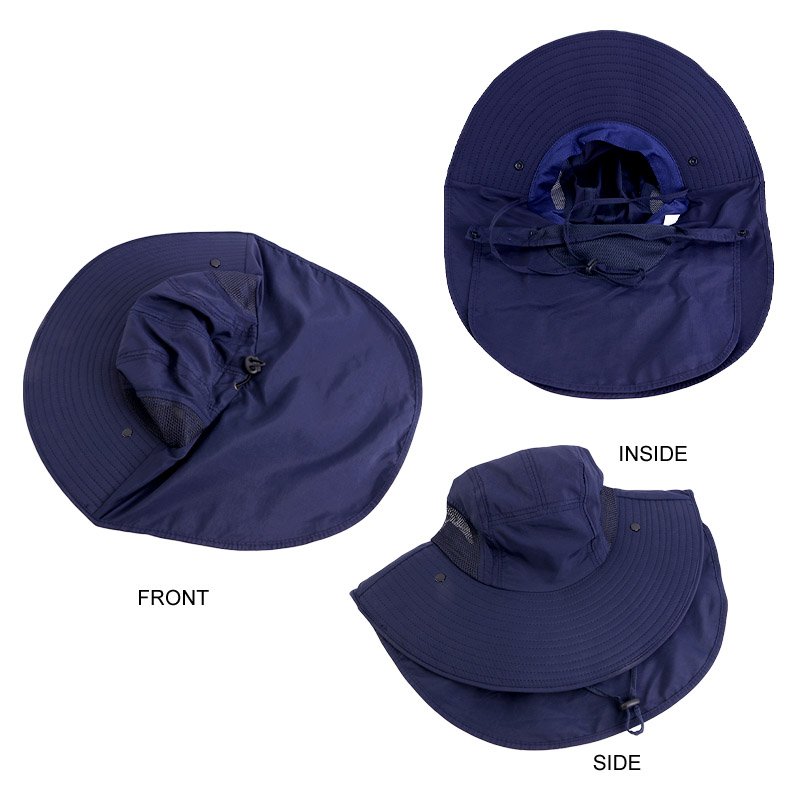 UV Protection Sun Hats Couples Light String Waterproof Bucket Fishing Bucket Hat with Face and Neck Cover