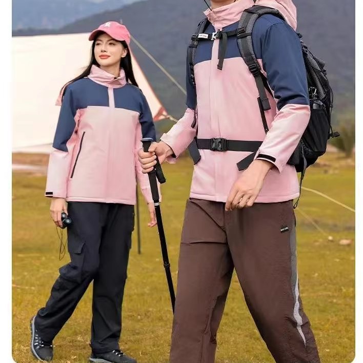 Fashion Men's outdoor Safari jacket Windbreaker waterproof Hiking jacket Warm Outwear Sport wear for men