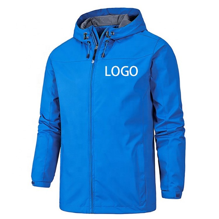 Custom men's polyester reflective windbreaker jacket vintage waterproof windbreaker sports outdoor plus size Men's Jackets
