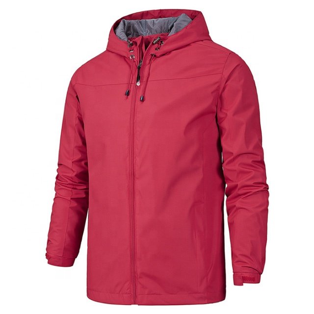 Custom men's polyester reflective windbreaker jacket vintage waterproof windbreaker sports outdoor plus size Men's Jackets