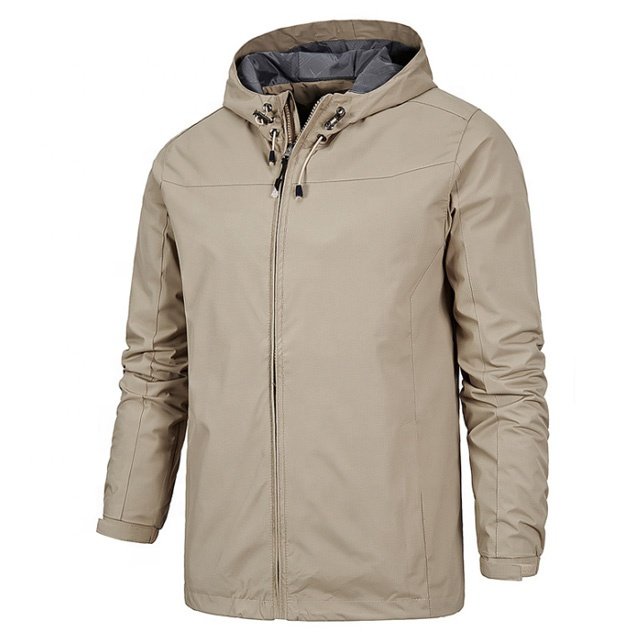 Custom men's polyester reflective windbreaker jacket vintage waterproof windbreaker sports outdoor plus size Men's Jackets