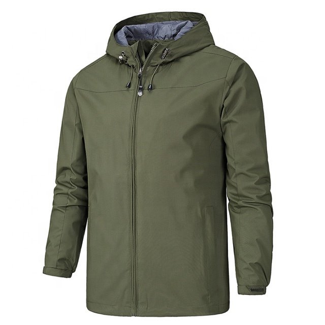 Custom men's polyester reflective windbreaker jacket vintage waterproof windbreaker sports outdoor plus size Men's Jackets