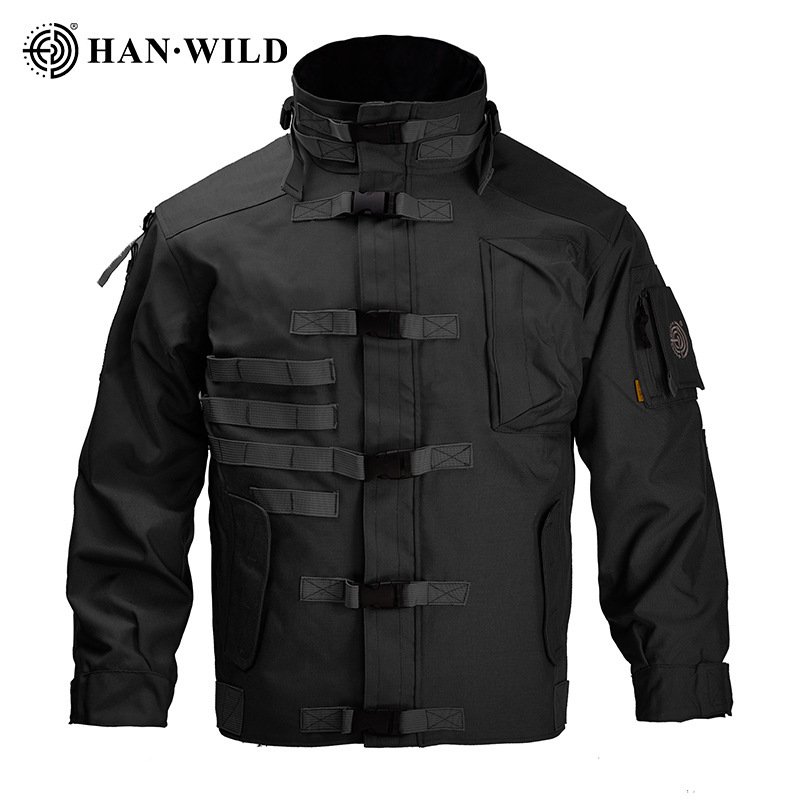 HAN WILD Factory Wholesale High Quality MARK-I Hard Shell Windbreaker Water Repellent Breathable Outdoor Rip-Stop Motor Jacket