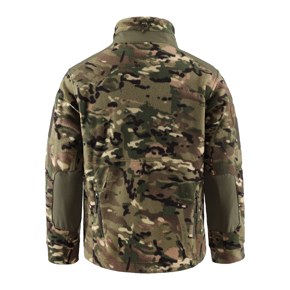 No. 2 Winter Men's Fleece Jacket Sports Outdoor Hiking Polar Jacket Soft Shell Stand Collar Work Jacket