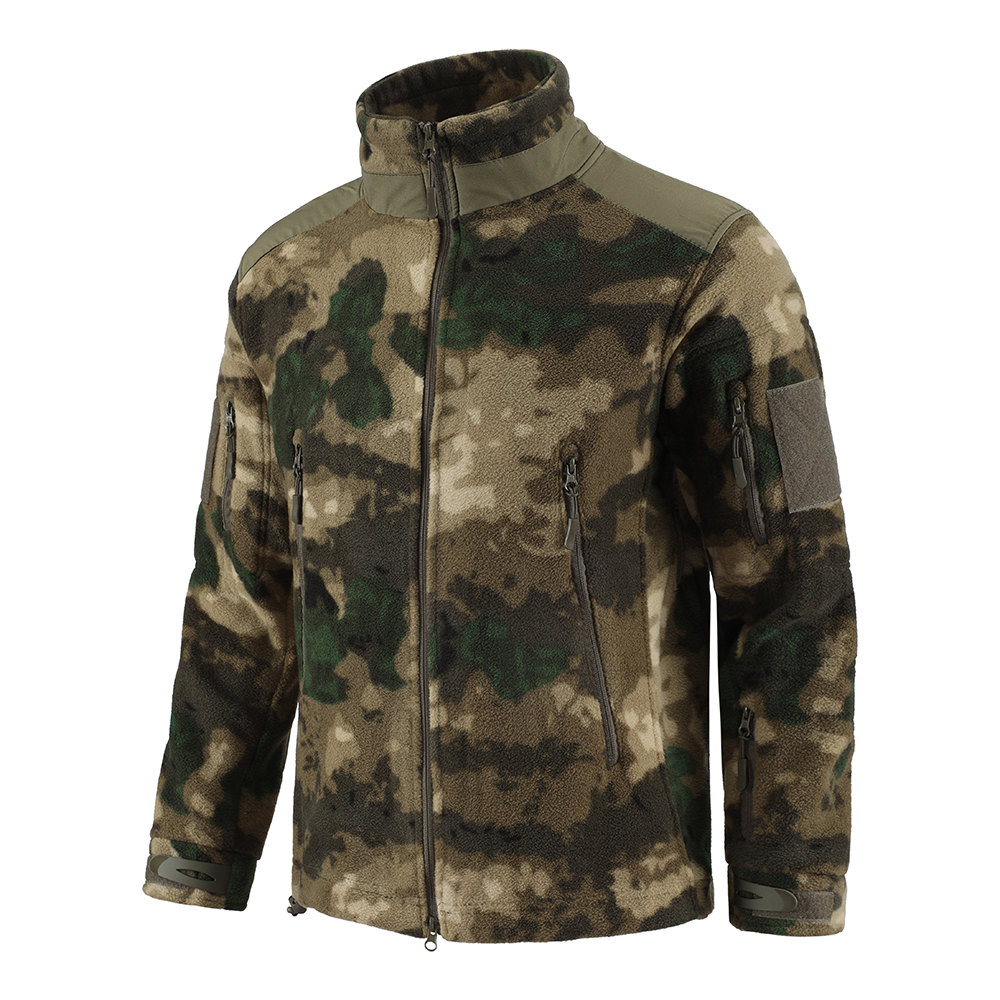 No. 2 Winter Men's Fleece Jacket Sports Outdoor Hiking Polar Jacket Soft Shell Stand Collar Work Jacket