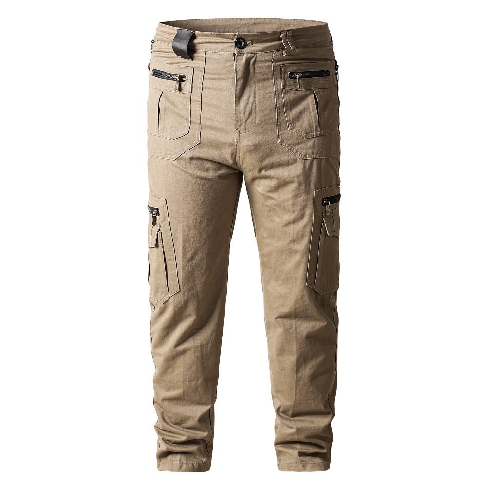 Stock Men's 100% Cotton Canvas Pant Fans Casual Combat Outdoor Working Tactical Pants Trousers Hiking Hunting Worker Cargo Pants
