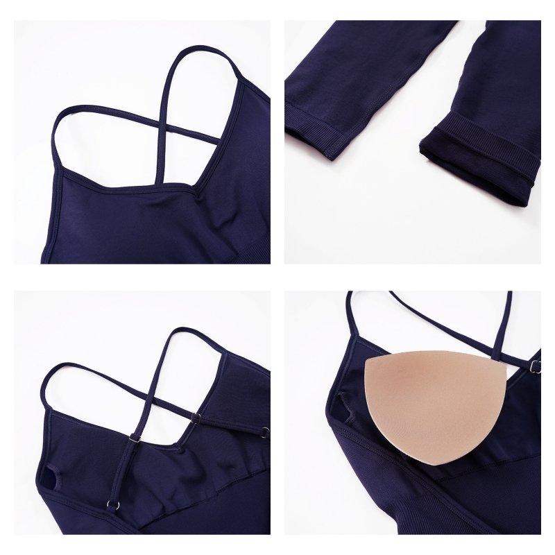 New Style Hollow Beauty Back Seamless One Piece Yoga Clothes Body Hugging Hip Lift Sports Jumpsuit With Chest Pad Fitness Suit