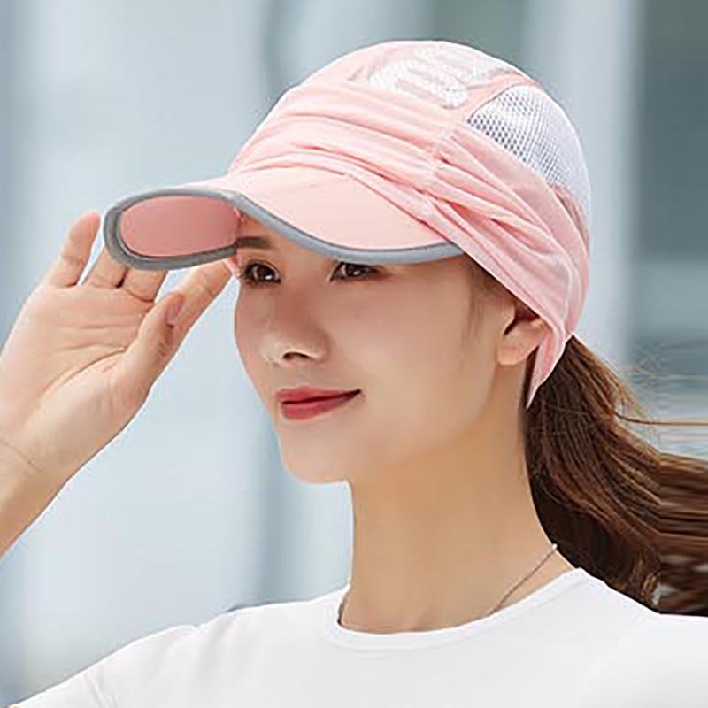Wholesale Custom Logo Ladies Ponytail Fishing Sunhat Neck Protect Breathable Net Outdoor Baseball Cap For Summer